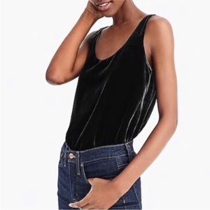 Velvet scoop neck tank